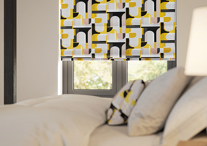 Archways, Yellow - Roman Blind - Image 5